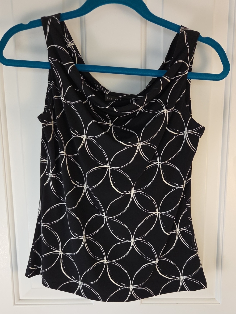 The Limited Black Tank with White Interlocking Circle Print